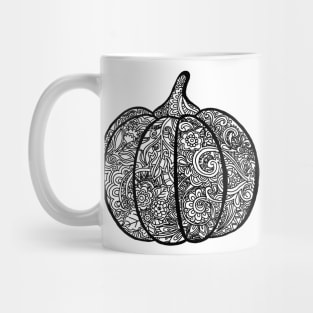 Pumpkin Zentangle - Black Lace Mug